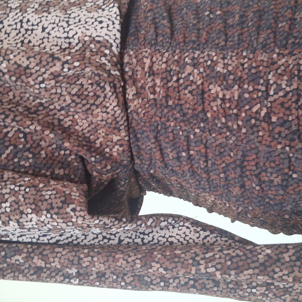 H&M Pretty Long  Brown & Tan Dress Size S - Picture 11 of 16